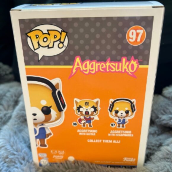NIB Sanrio Aggretsuko Funko Pop Set of 2 with Guitar and Headphones #96 & #97 - Picture 3 of 3